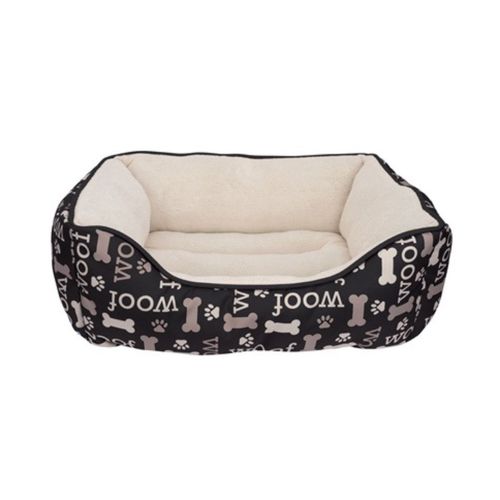 Cama Rectangular Cuddle Antidesgarro 60 x 51 x 23 cm Estampado Negro Línea DreamWell Dogit