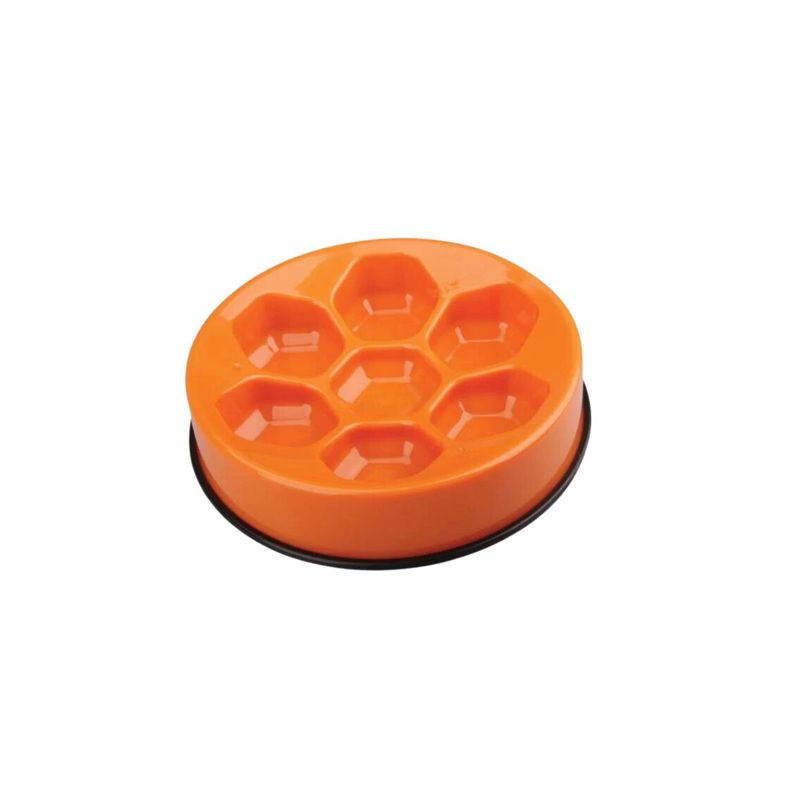 Comedero-Comelento-Cavity-25-x-25-x-55-cm-Naranja-con-Antideslizante-M-Pets