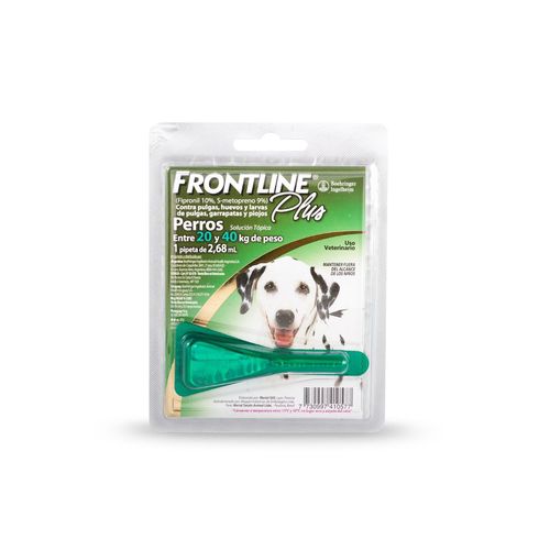 Frontline Plus Perro de 20 a 40 kg Antiparasitario Externo Pulguicida y Garrapaticida