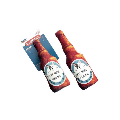 Juguete Botella de Plush con Chifle Antiestrés Roja Rascals