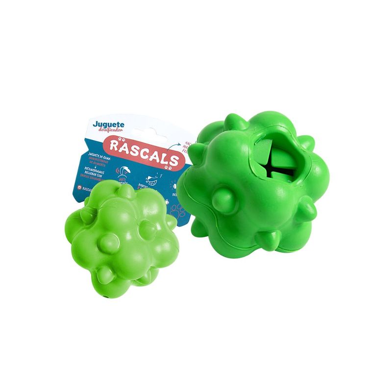 Juguete-Burbujas-Verde-Dispensador-de-Alimento-Rascals