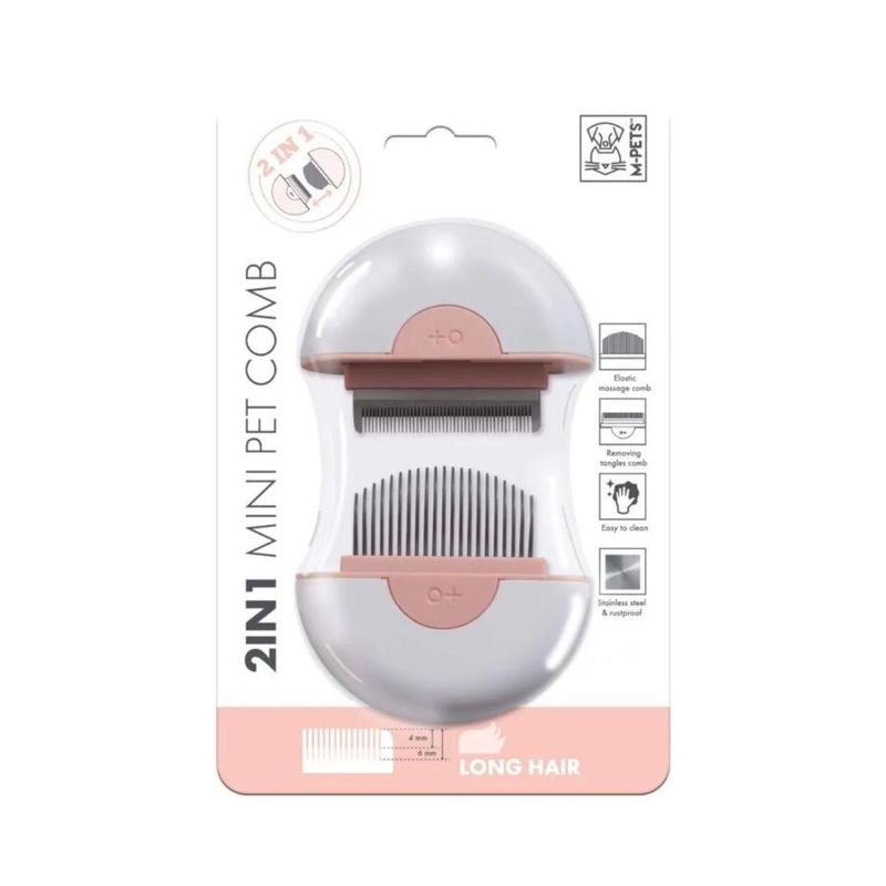Peine-2-en-1-Mini-Pet-Pelo-Corto-Rosa-M-Pets