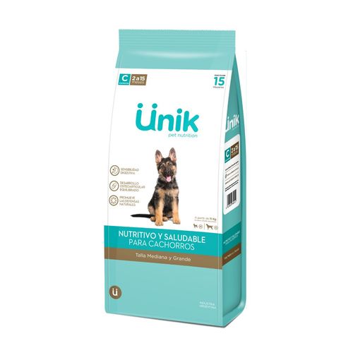 Unik Perro Cachorro Raza Mediana/Grande x 15 kg