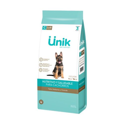 Unik Perro Cachorro Raza Mediana/Grande x 3 kg