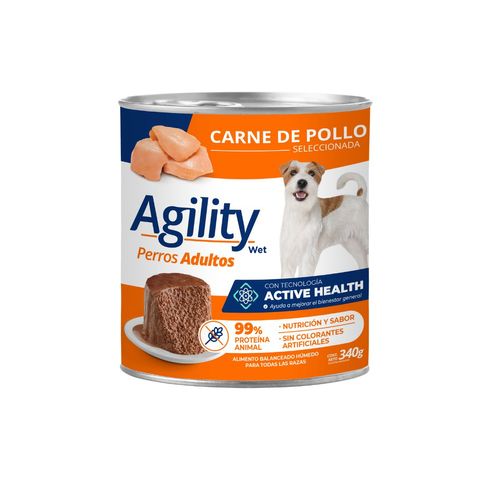 Agility Perro Adulto Pollo Lata x 340 gr