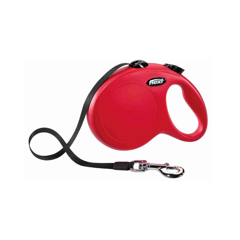 Correa-retractil-Flexi-New-Classic-Cinta-Extensible-hasta-5-metros-Talle-M-hasta-20-kg-Roja
