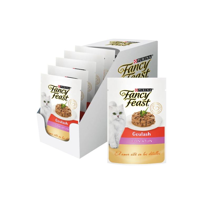 Fancy-Feast-Gato-Goulash-Pouch-con-Atun-Caja-de-15-Unid-x-85-gr