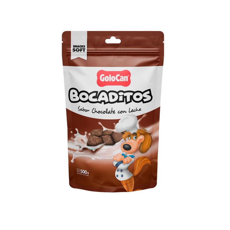 Bocaditos-Blandos-Para-Perros-Sabor-Chocolate-con-Leche-x-500-gr-Golocan
