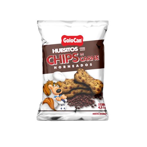 Huesitos Horneados Para Perros con Chips de Carne x 120 gr Golocan