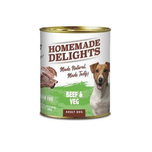 Homemade Delights Perro Adulto Beef and Veg Lata x 340 gr