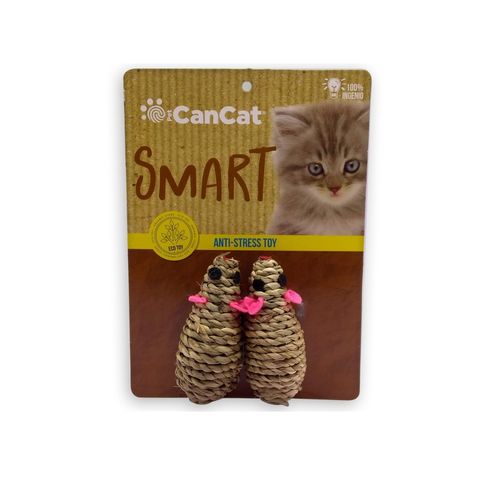 Juguete Dúo Ratón de Hilo de 7 cm Línea de Peluches Smart CanCat