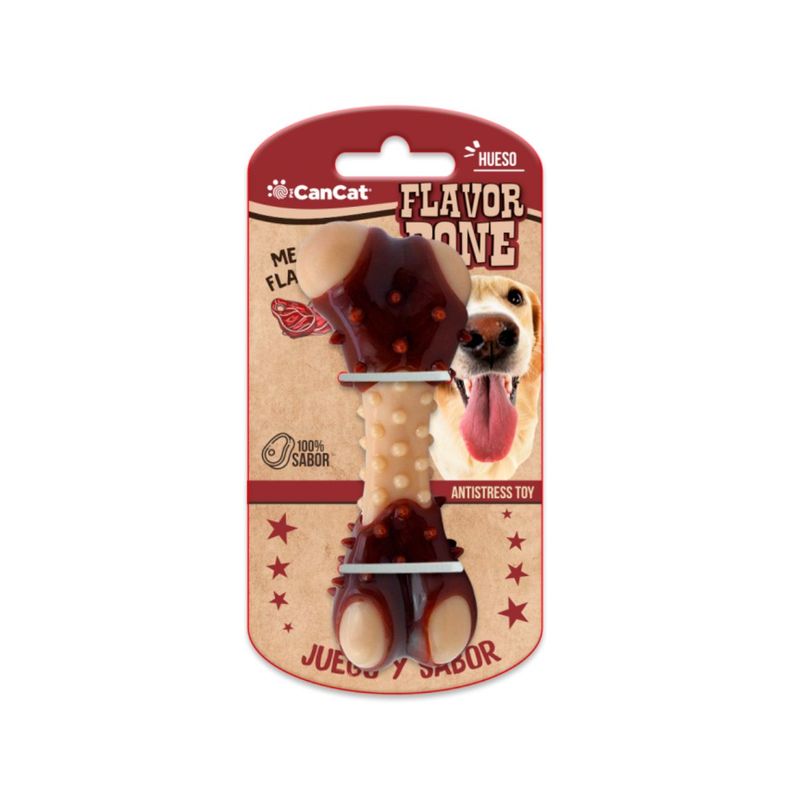 Juguete-Hueso-de-Nylon-Saborizado-Carne-y-Pollo-Linea-Flavor-Bone-Cancat