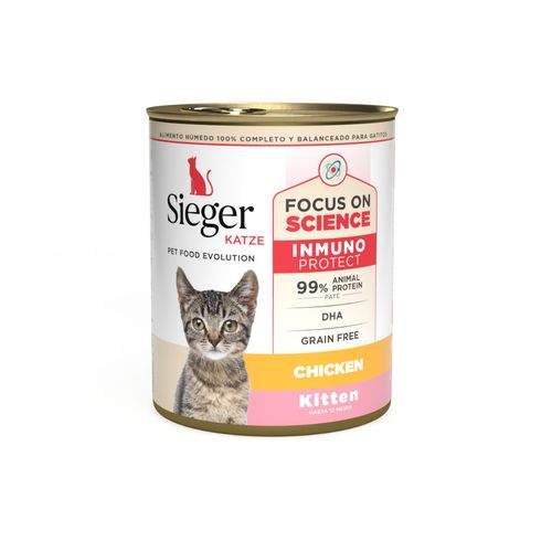 Sieger Gato Kitten Pollo Lata x 340 gr