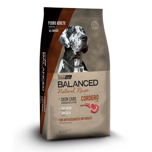 Vitalcan Balanced Perro Adulto Natural Recipe Cordero x 3 kg