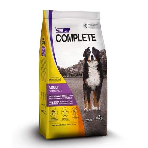 Vitalcan Complete Perro Adulto Raza Mediana/Grande x 20 kg