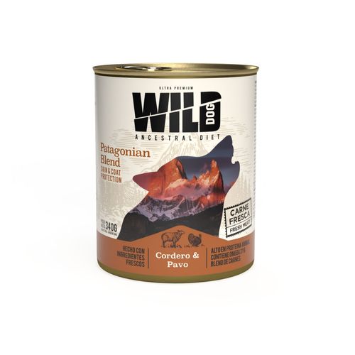 Wild Perro Adulto Cordero y Pavo Lata x 340 gr