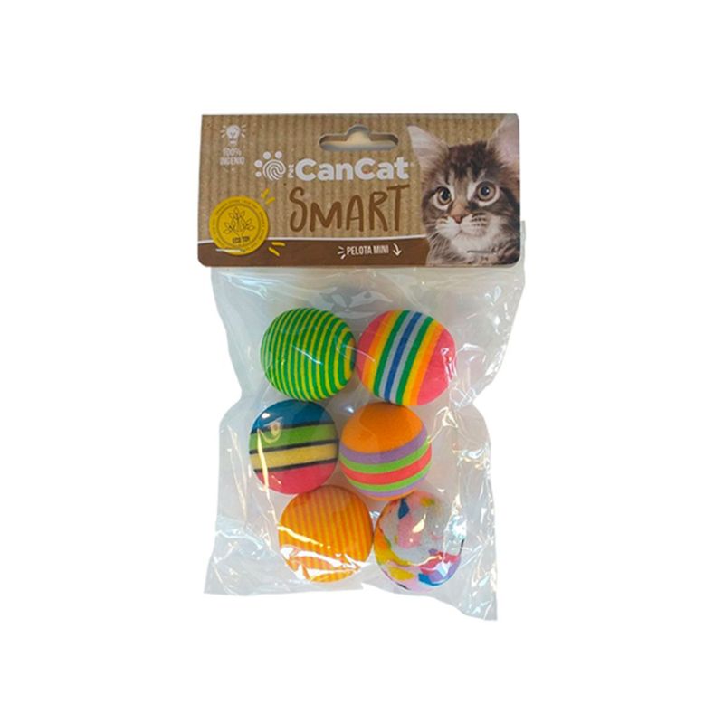 Juguete-Pack-de-6-Pelotitas-de-35-cm-para-Gatos-Linea-de-Peluches-Smart-CanCat