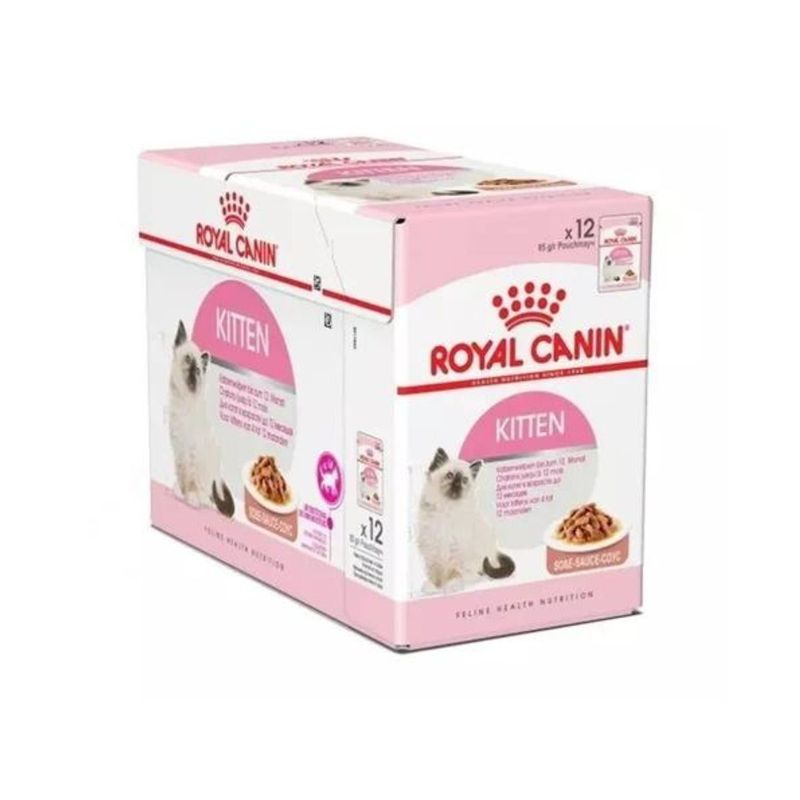 Royal-Canin-Gato-Kitten-Pouch-Caja-de-12-Unid-x-85-gr