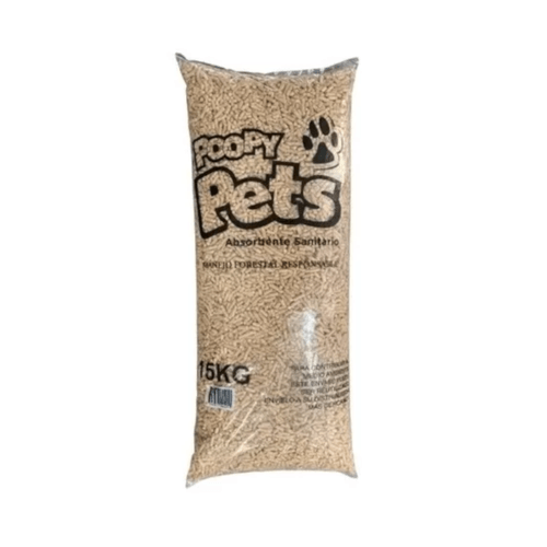 Piedras Vegetales Poopy Pets Pellet de Pino x 15 kg