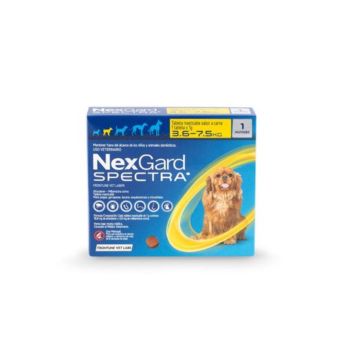 Nexgard Spectra Bocado Masticable para Perros de 3,5 a 7,5 kg