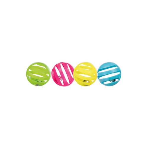 Juguete Pelotas para Gatos con Sonajero x 4 unidades Trixie