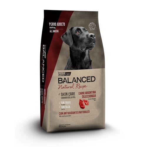 Vitalcan Balanced Perro Adulto Natural Recipe Carne x 15 kg