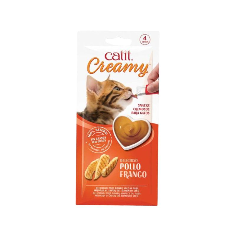Catit-Creamy-Pollo-Snack-Cremoso-Para-Gatos-Contiene-4-sobres-x-10-gr-c-u