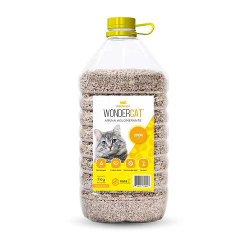 Piedras Aglomerantes Wondercat Limón x 7 kg