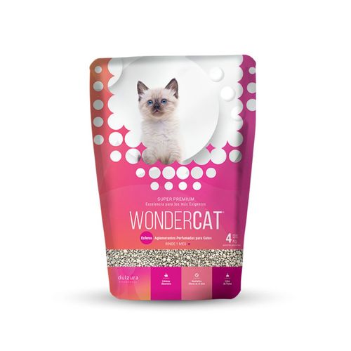 Piedras Aglomerantes Wondercat Esferas de Bentonita Dulzura x 4 kg