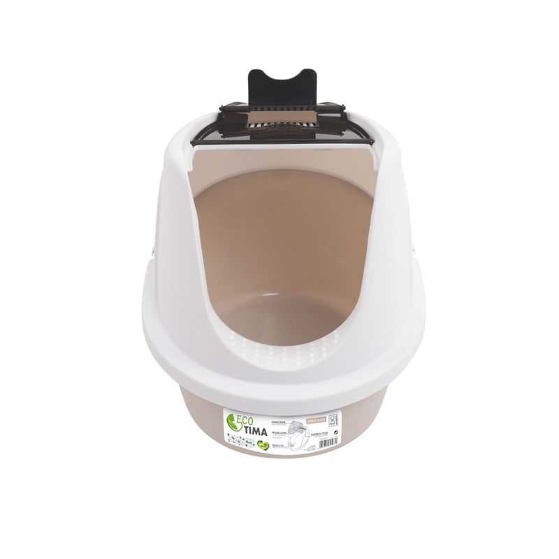Bandeja-Sanitaria-con-Techo-Rosa-y-Blanco-Eco-Tima-M-Pets