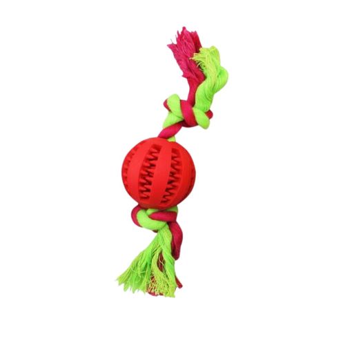 Juguete Pelota con Cuerda de Caucho Natural 22 cm Bestia Peluda