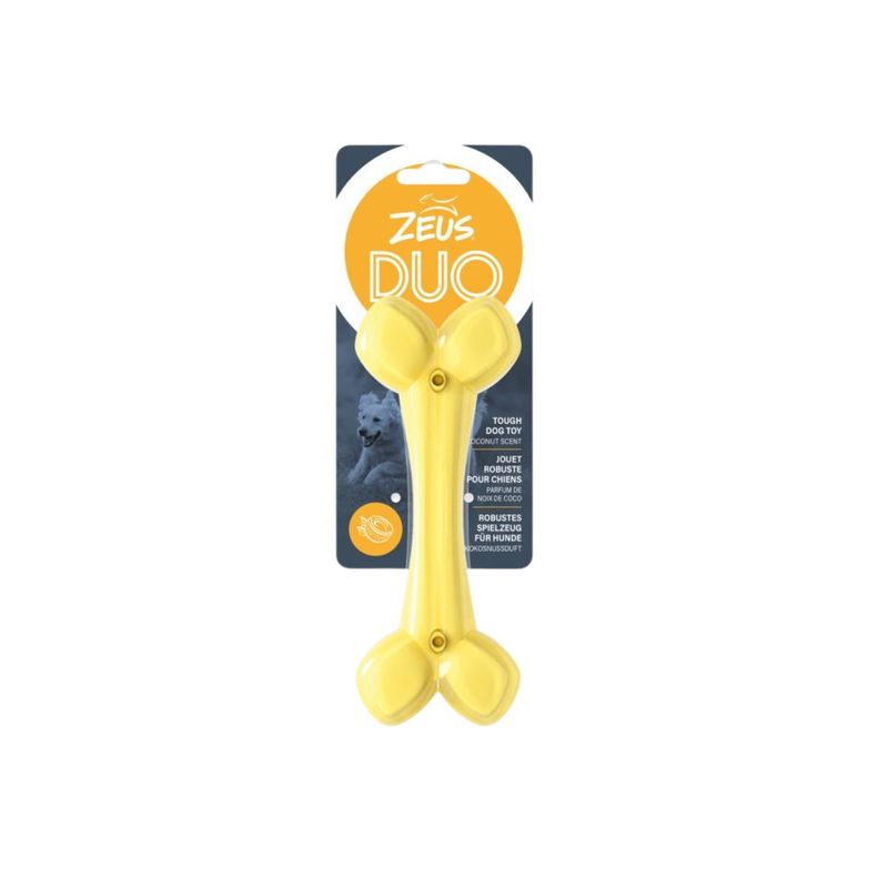 Juguete-Hueso-con-Aroma-a-Coco-18-cm-Amarillo-Zeus-Duo