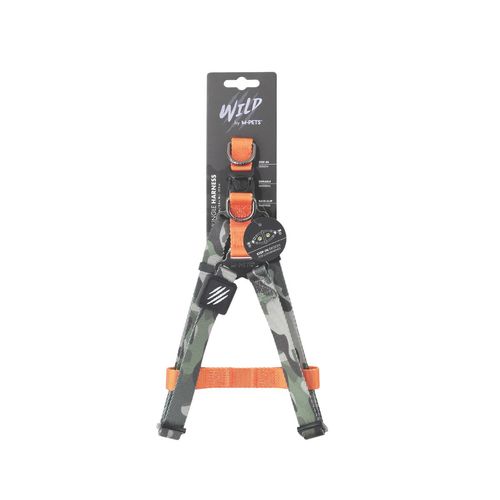 Arnes Wild Poliester Naranja/Camuflado Talle M M-Pets