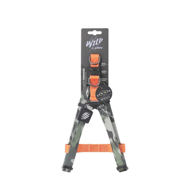Arnes-Wild-Poliester-Naranja-Camuflado-Talle-M-M-Pets