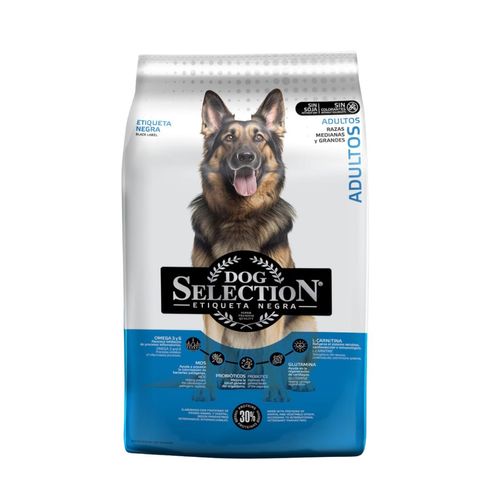 Dog Selection Etiqueta Negra Perro Adulto Raza Mediana/Grande x 21 kg