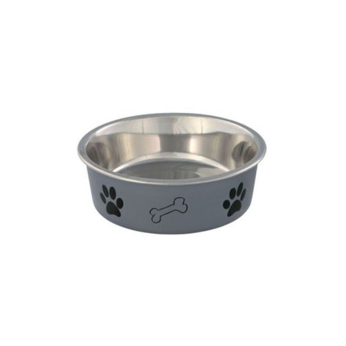 Comedero de Acero Inoxidable Revestido de Plástico 0,75 litros Trixie