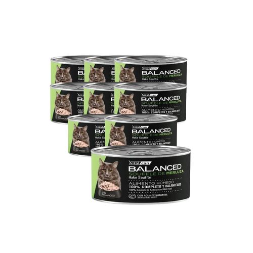 Vitalcan Balanced Soufflé Gato Castrado Merluza Pack de 12 Latas x 85 gr c/u