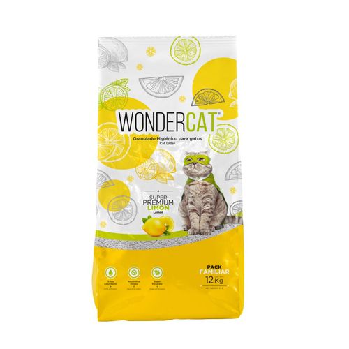 Piedras Sanitarias Wondercat Super Premium Limón x 12 kg