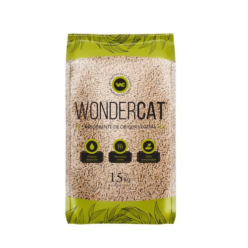 Piedras Sanitarias Wondercat Vegetales x 15 kg
