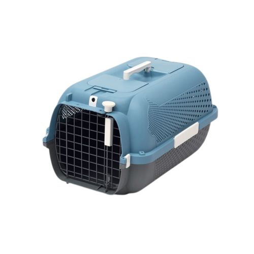 Transportadora Voyageur 48,3 x 32,6 x 28 cm Small Azul y Gris Para Gatos Catit
