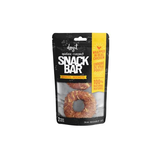 Snack Bar Dona con Pollo Envuelto 2 Piezas para perros Dogit