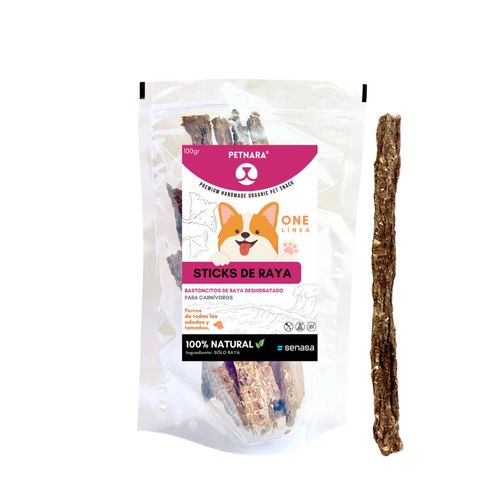 Sticks de Raya Deshidratada Para Perros Petnara x 100 gr