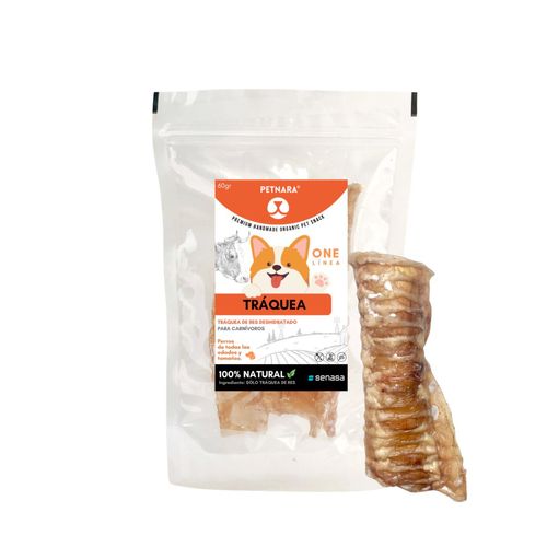 Snack de Tráquea Deshidratada Para Perros Petnara x 60 gr