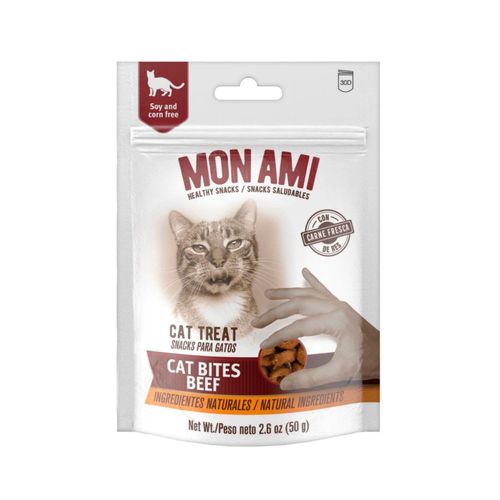 Snack Beef Bites Para Gatos Mon Ami x 50 gr