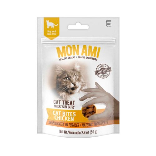 Snack Chicken Bites Para Gatos Mon Ami x 50 gr